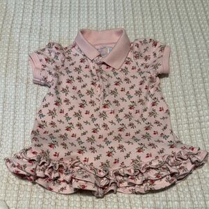 Floral Pink Kids Polo Dress